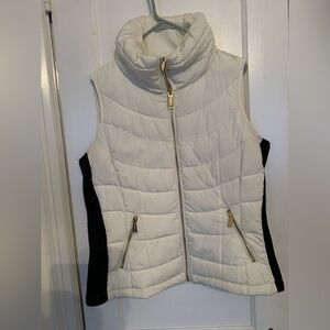 Calvin Klein White and Black Puffer Vest. Size medium.